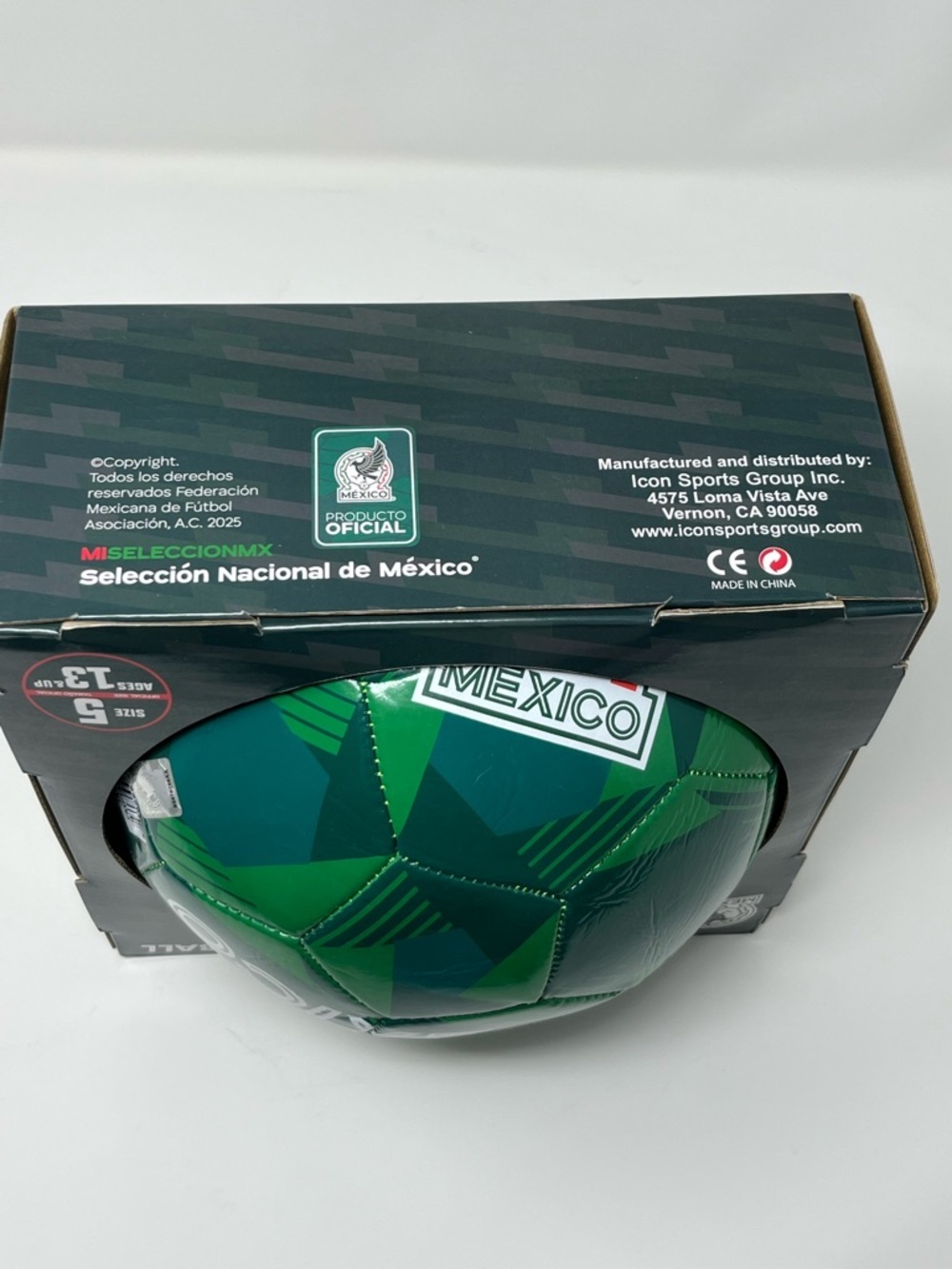 Mexico Soccer Ball Size 5 Futbol New In Box Green Team Fan Gear Official Style - Picture 3 of 3